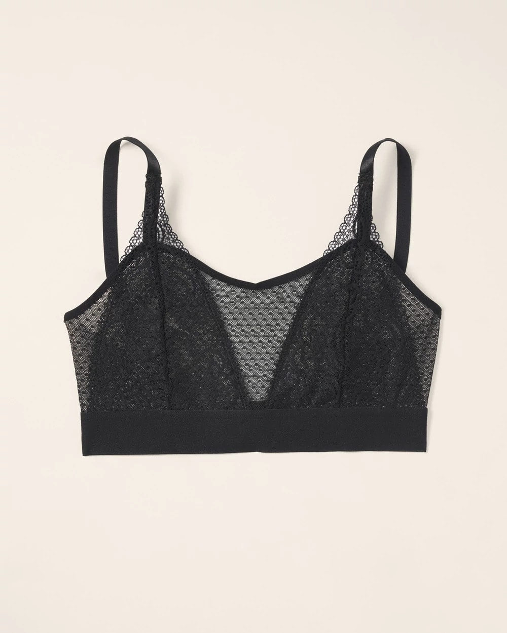 Wireless Pocketed Cupless Lace Bralette Soma